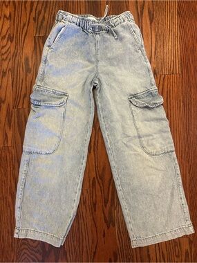 Zara Light Wash Cargo Jeans for Kids